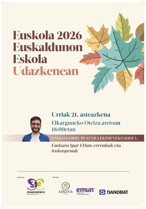 Euskola: 'Euskara Ipar Euskal Herrian: erronkak eta irakaspenak'