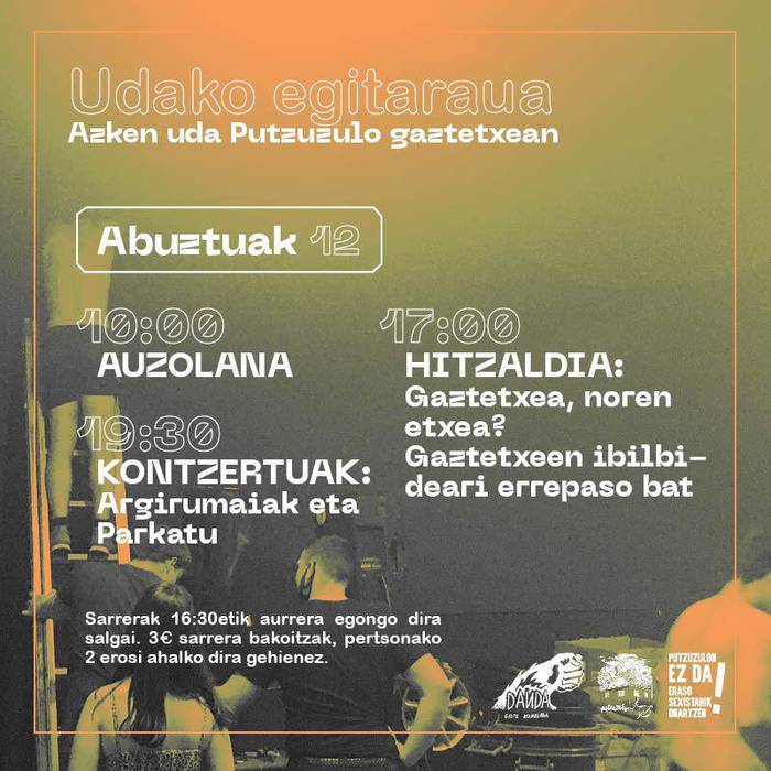 Auzolana, hitzaldia eta kontzertuak