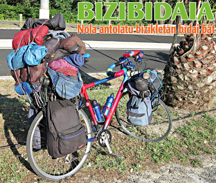 Bizikletan bidaia bat nola antolatu azalduko du Mikel Bringasek bihar, Zarautzen