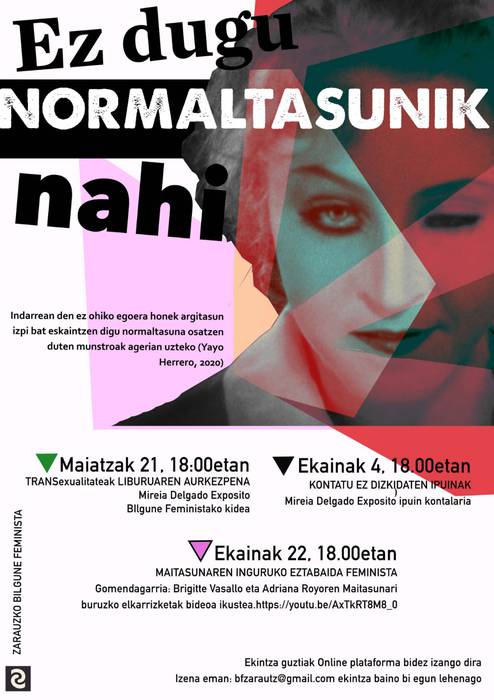 Hiru ekitaldiz osatutako programa prestatu du Bilgune Feministak datozen asteetarako