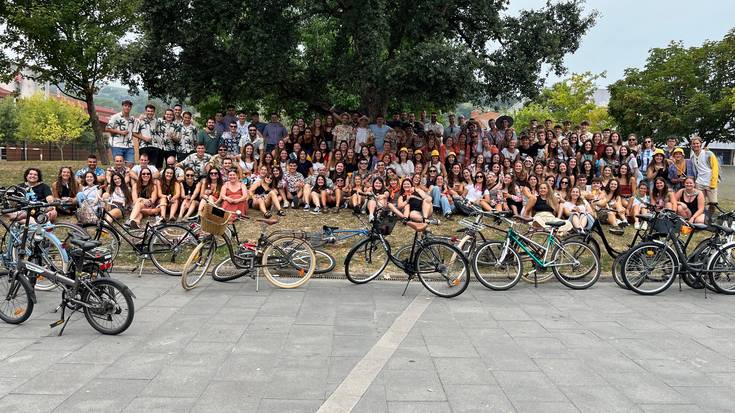 Bizikleta gaineko poteoa egin dute gazteek, Kudrilla egunaren barruan