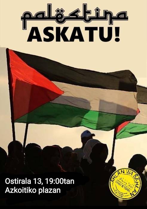 Elkarretaratzea: 'Palestina askatu'