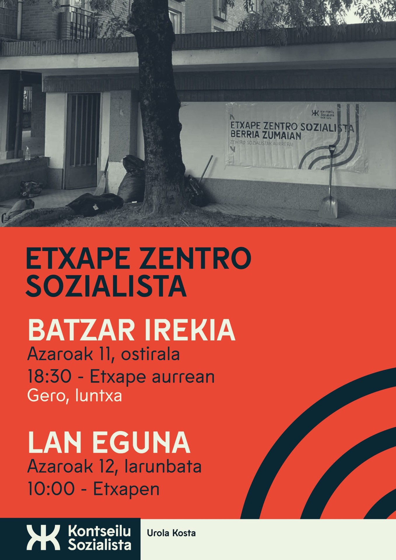 Batzar irekia eta lan eguna izango dira asteburuan Etxape Zentro Sozialistan