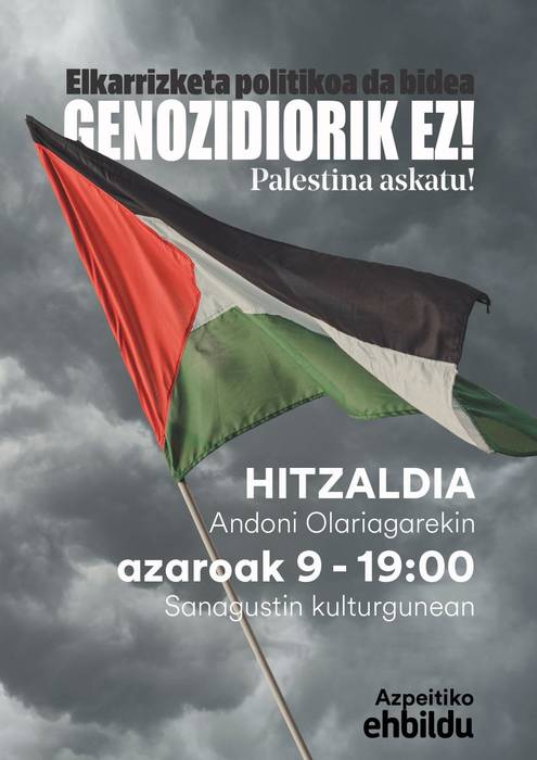 Hitzaldia: Andoni Olariaga, Palestinako gatazkaz