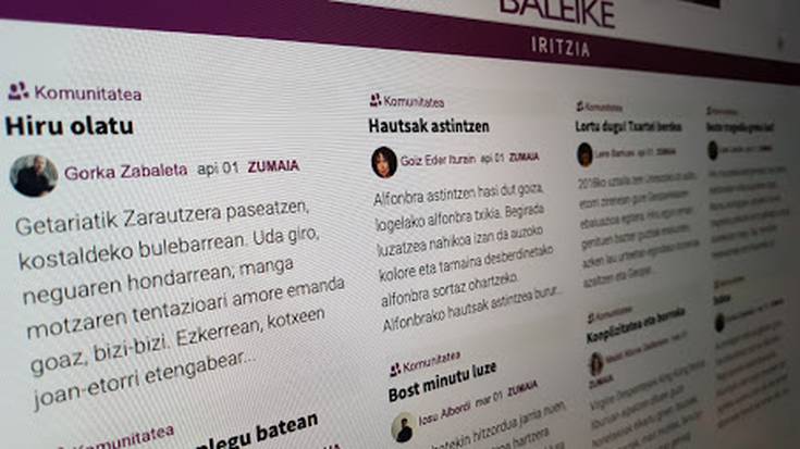 Apirileko Baleike aldizkariko iritzi artikuluak, orain, webgunean