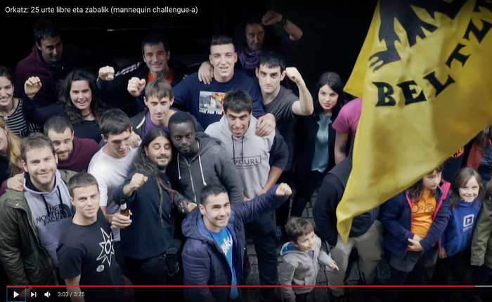 Azpeitiko Orkatz kultur elkartearen 25 urteak, mannequin challenge-an irudikatuta