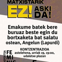 Elkarretaratzea: Angeluko erailketa matxista salatzeko elkarrataratzea