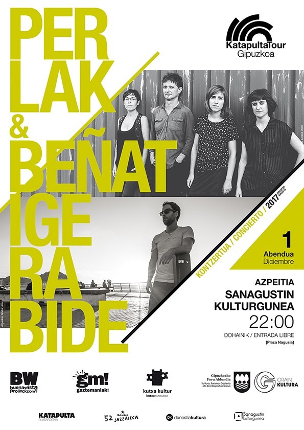 Beñat Igerabide eta Perlak taldearen kontzertuak izango dira bihar Sanagustin kulturgunean