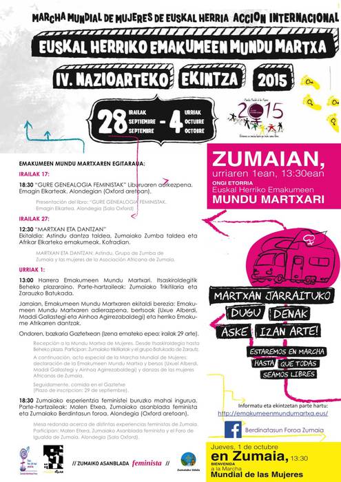 Emakumearen Mundu Martxaren inguruan zenbait ekitaldi antolatuko dira herrian