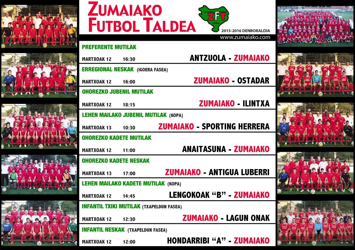 Zumaiako Futbol Taldearen partiduak