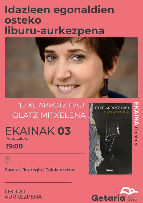 Liburu aurkezpena: Olatz Mitxelenaren 'Etxe arrotz hau'