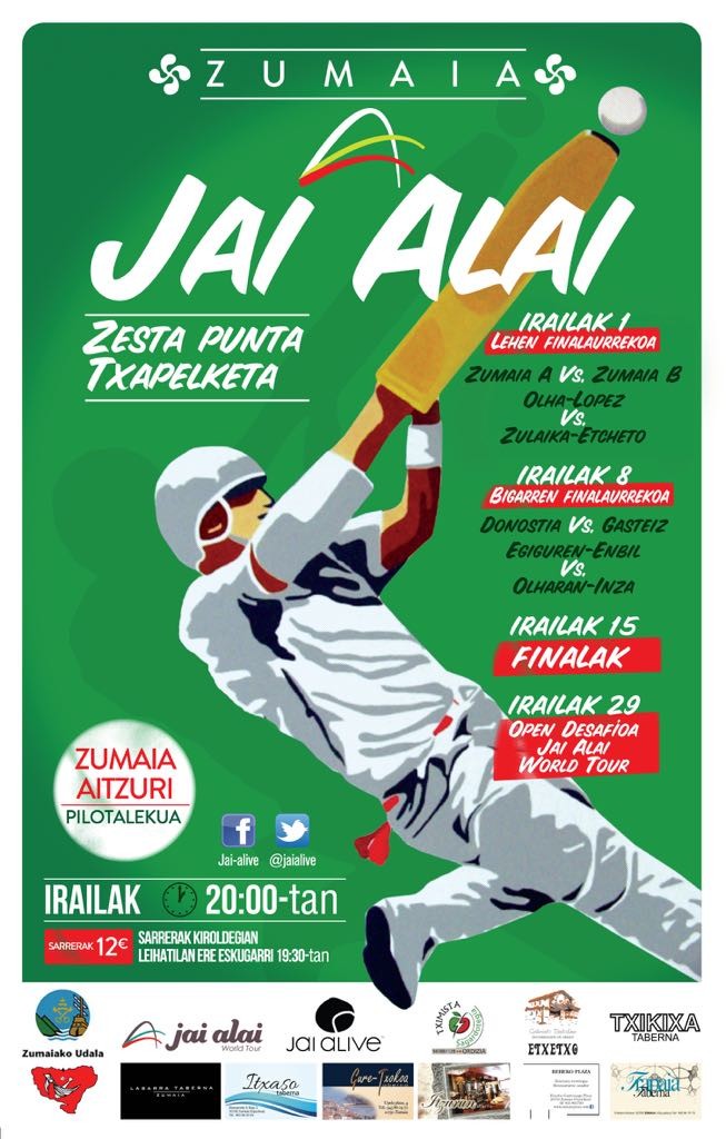 Jai Alai World Tourreko bigarren finalerdia jokatuko da ostiralean Aitzurin