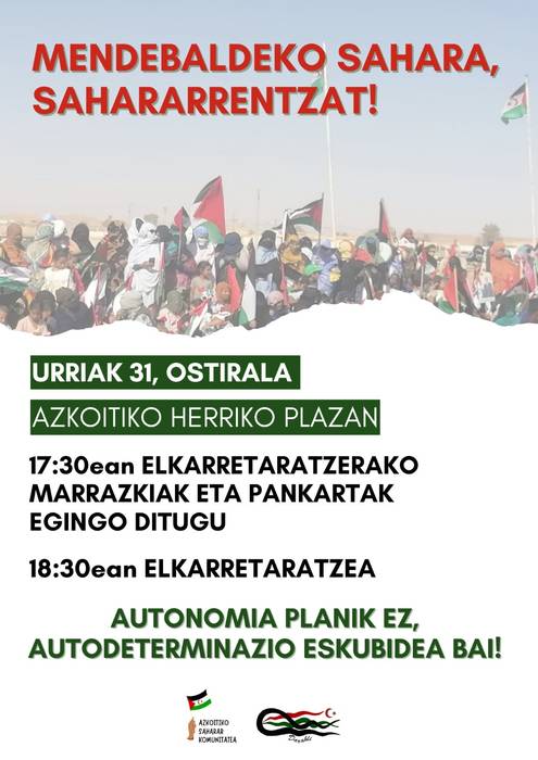 Mendebaldeko Sahararen erabakitzeko eskubidearen aldeko elkarretaratzea