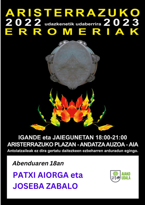 Aristerrazun erromeria Patxo Aiorga eta Joseba Zabalorekin