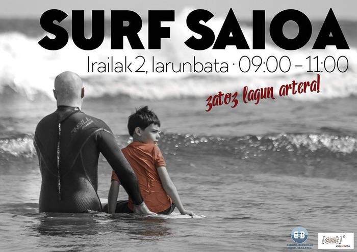 Surf saioa antolatu dute Berdin-Berdinak kirol elkarteak eta Orioko surf taldeak