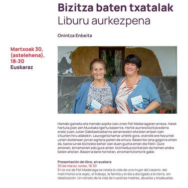 Liburu aurkezpena: 'Bizitza baten txatalak'