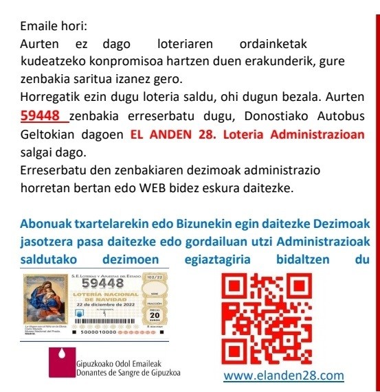 Odol emaileen Gabonetako loteria salgai