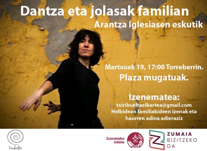 "Dantza eta jolasak familian" 2 urtetik 6 urtera arteko haurrentzat
