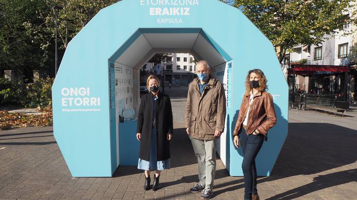 Aldundiaren 'Etorkizuna Eraikiz kapsula' Zumaian izango da arratsaldera arte