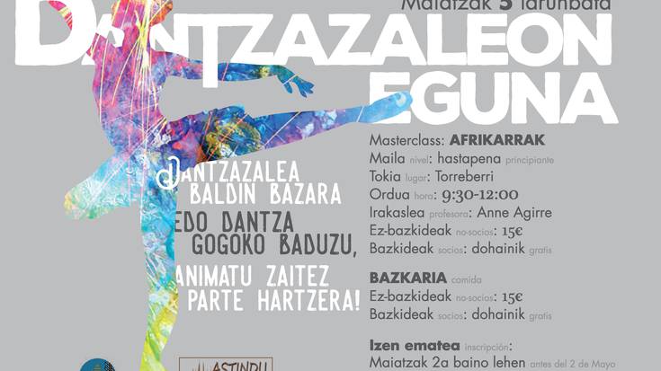 Dantzazaleon Eguna ospatuko da maiatzaren 5ean Torreberrin