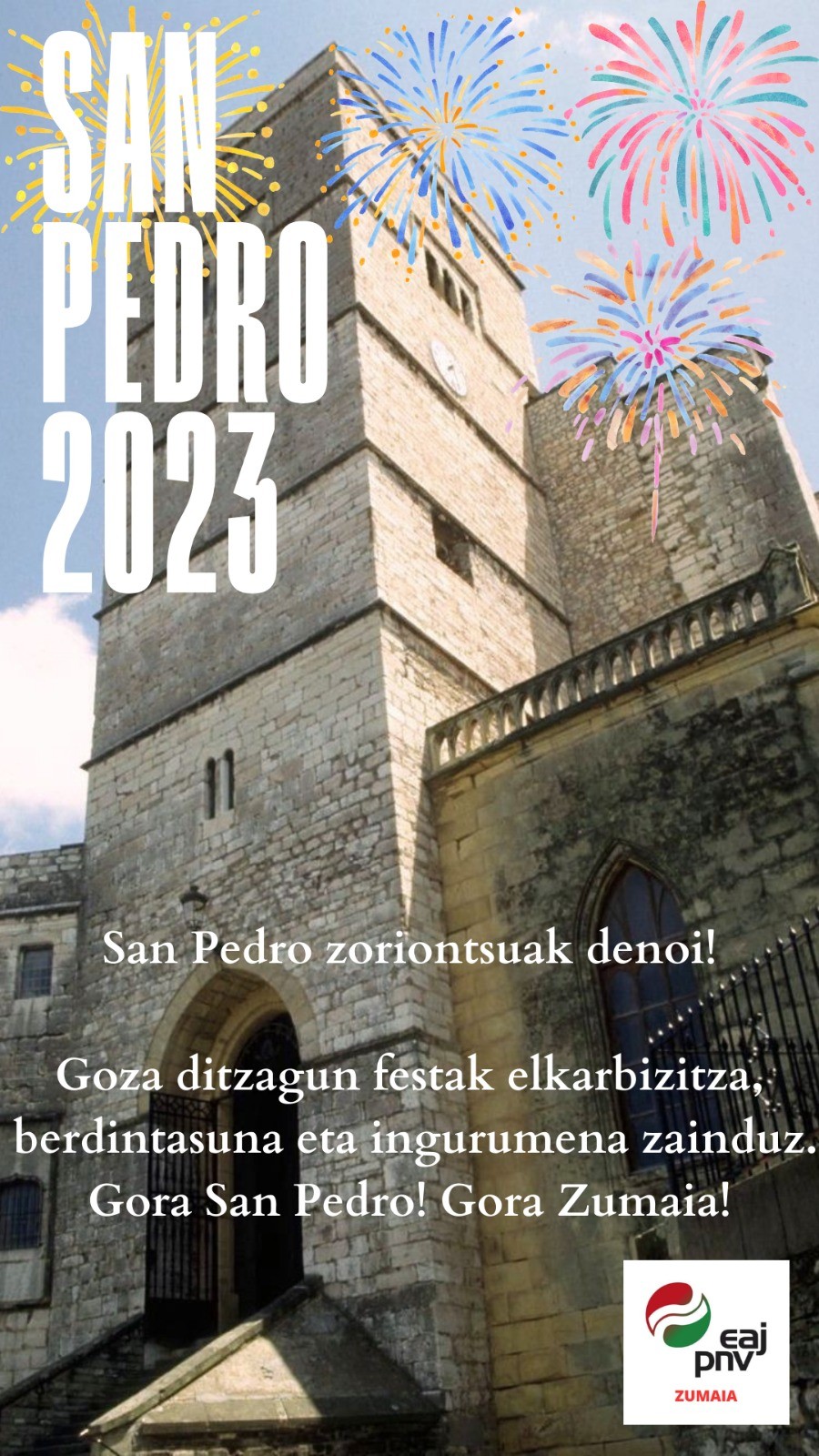 San Pedro zoriontsuak denoi!