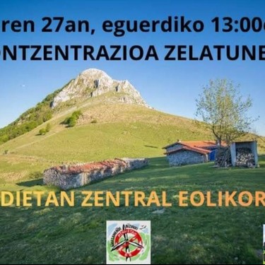 Elkarretaratzea: 'Mendietan zentral eolikorik ez'