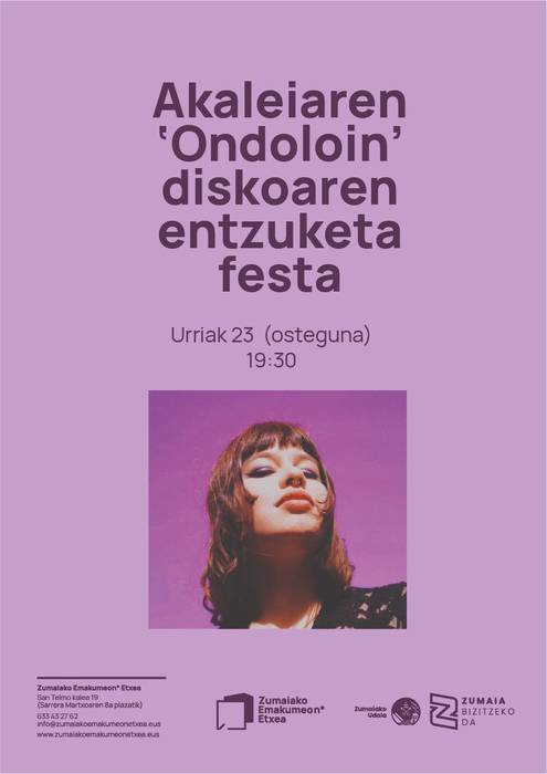 Akaleiaren 'Ondoloin' diskoaren entzuketa festa