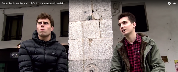 Bideoa: Ander Zubimendi eta Aitzol Odriozola, Azpeitiko sokamutil berriak
