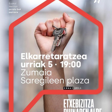 Elkarretaratzea: 'Etxebizitza duinaren alde, urrats bat aurrera!'