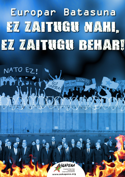 Europako Batasunari buruzko txostena aurkeztuko du Askapenak Zestoako Gaztetxean ostiralean