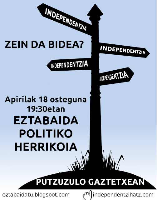 Independentziaren inguruko eztabaida politikoa antolatu dute apirilaren 18rako, Zarauzko gaztetxean