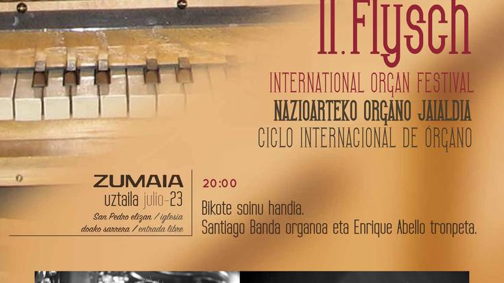 Organo eta tronpeta kontzertua igandean parrokian