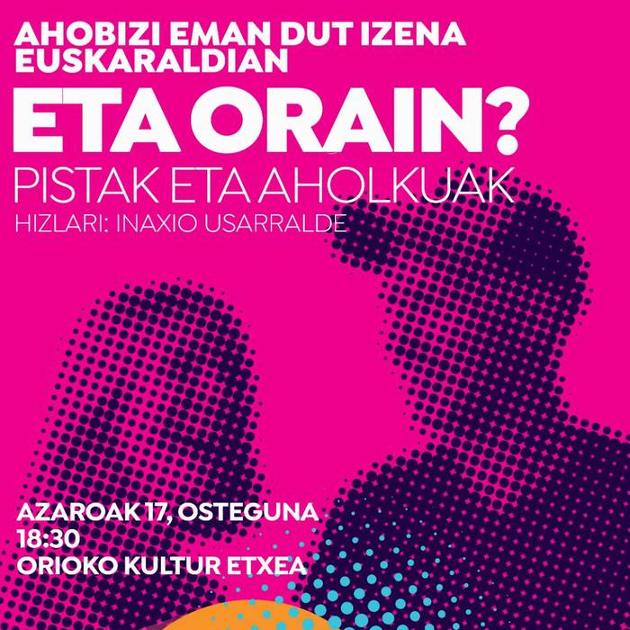 'Ahobizi eman dut izena Euskaraldian. Eta orain zer? Pistak eta gomendioak' hitzaldia