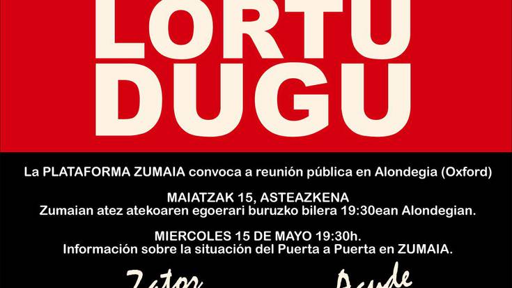 Atez atekoaren aurkako plataformak bileria irekia egingo du, bihar, Alondegian