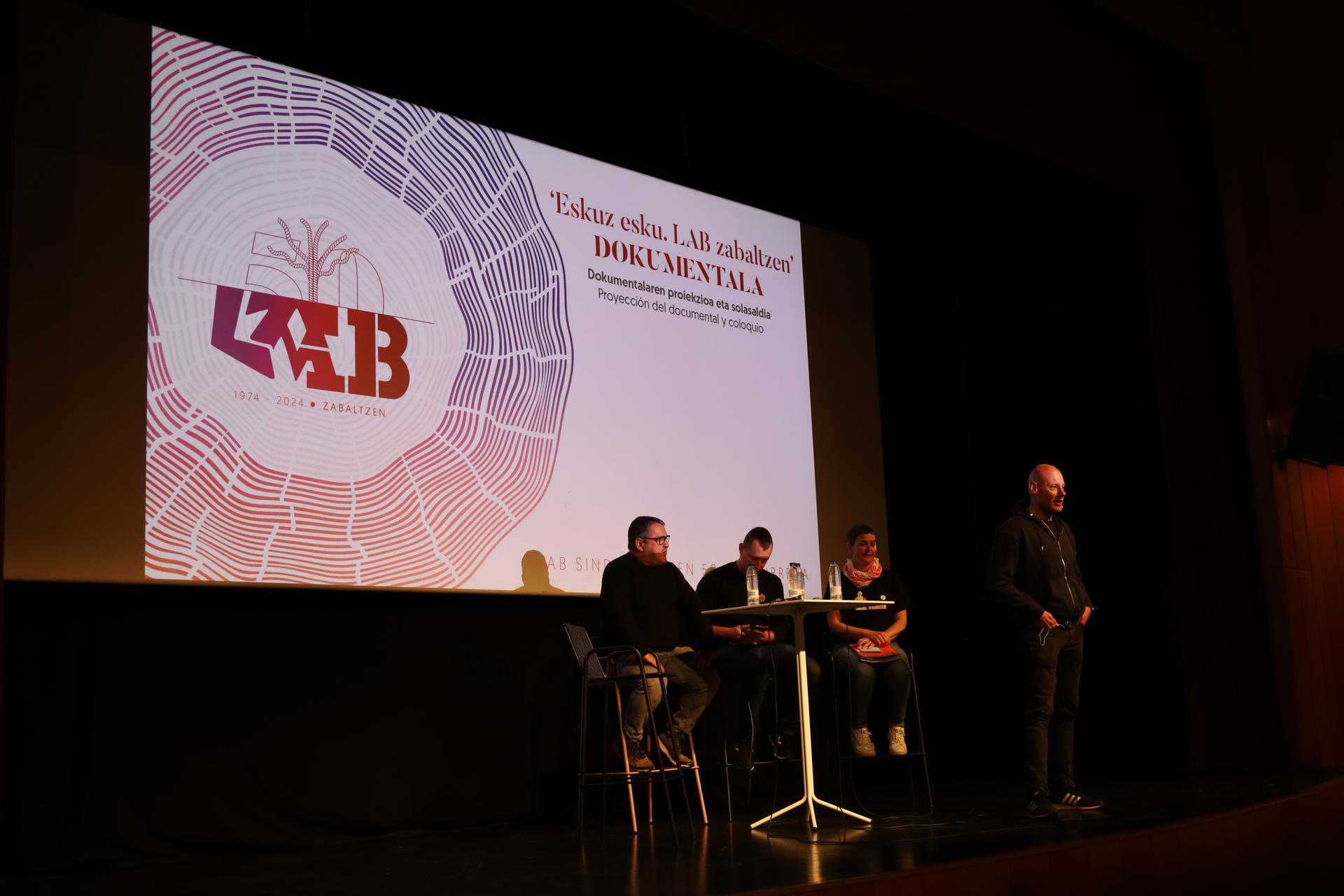 Solasaldia eta proiekzioa izan dira Aita Marin LABen sindikatuaren 50. urteurrenaren harira