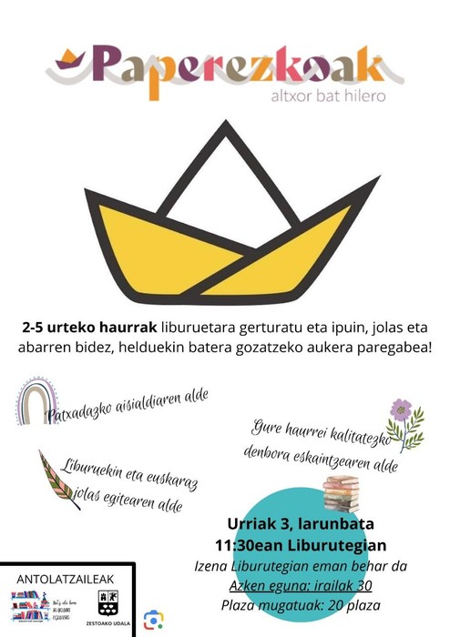 Paperezkoak: 2-5 urteko haurrentzat