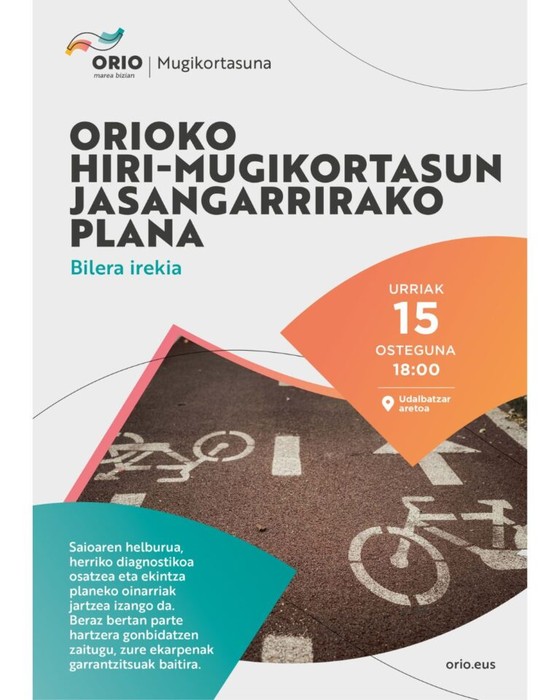 Bilera: Orioko Hiri Mugikortasun Jasangarrirako Plana