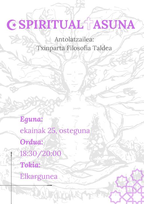 Txinparta taldearen saioa: 'Espiritualtasuna'