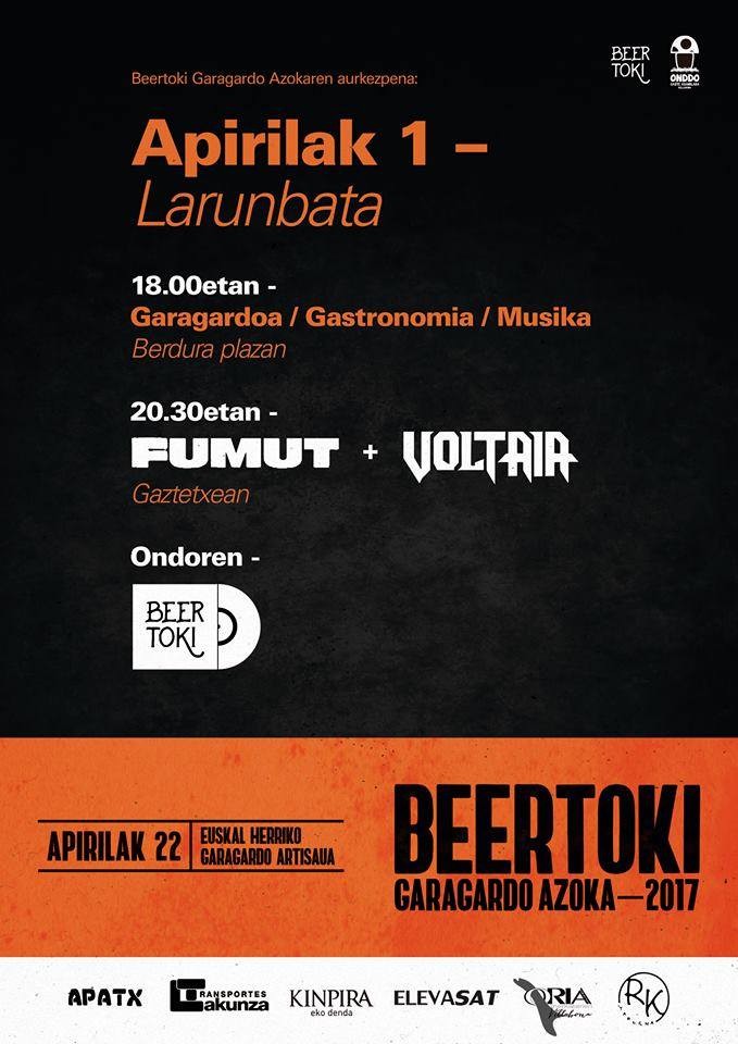 Beertoki garagardo azokan joko du Voltaiak larunbatean