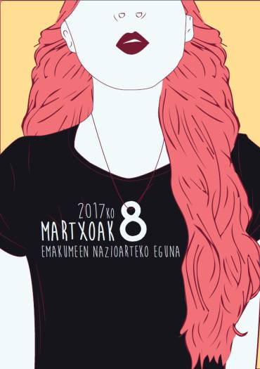 'Chica ilustrada' lanak irabazi du Martxoak 8ko kartel lehiaketako publikoaren saria