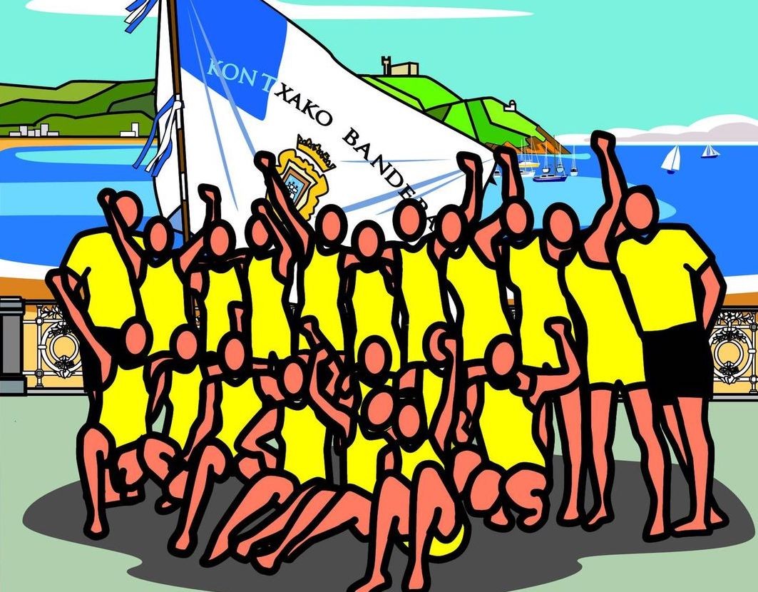 Iñaki Arrillagak Kontxako irabazleei eskainitako ilustrazioa egin du