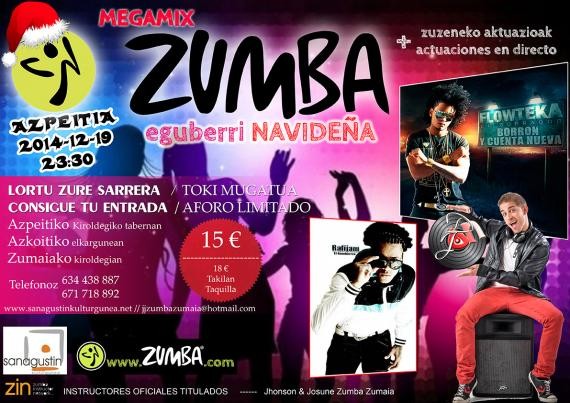 Zumba jaialdiarekin esango diote urteari agur bailarako ikastaroetako parte hartzaileek