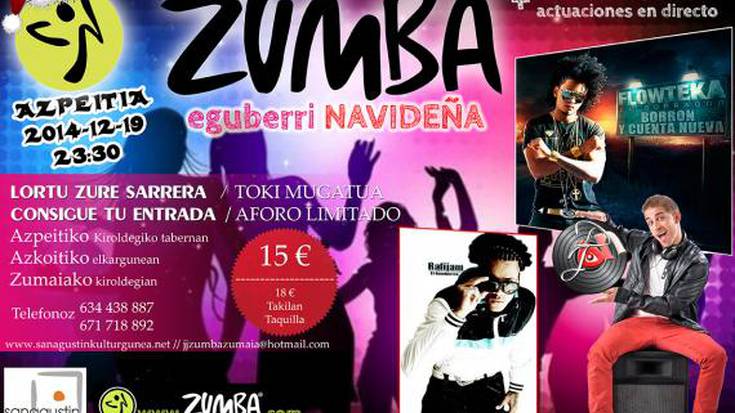 Zumba jaialdiarekin esango diote urteari agur bailarako ikastaroetako parte hartzaileek