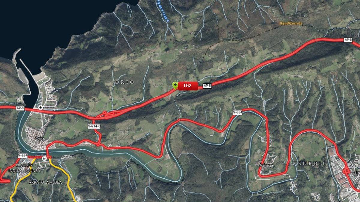 Bost kilometroko ilarak eragiten ari da goizean AP-8an Orio parean izan den istripua