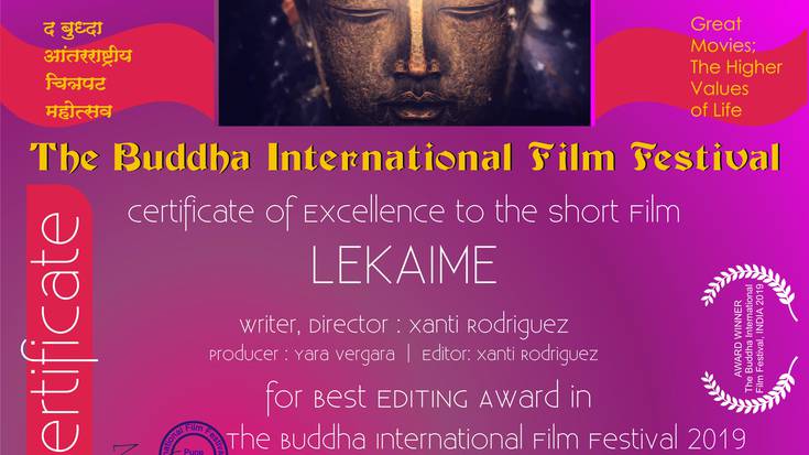 Edizio onenaren saria jaso du 'Lekaime' filmak The Buddha International Film Festivalen