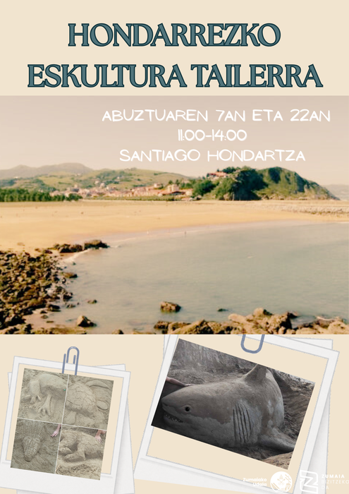 Hondarrezko eskultura tailerra