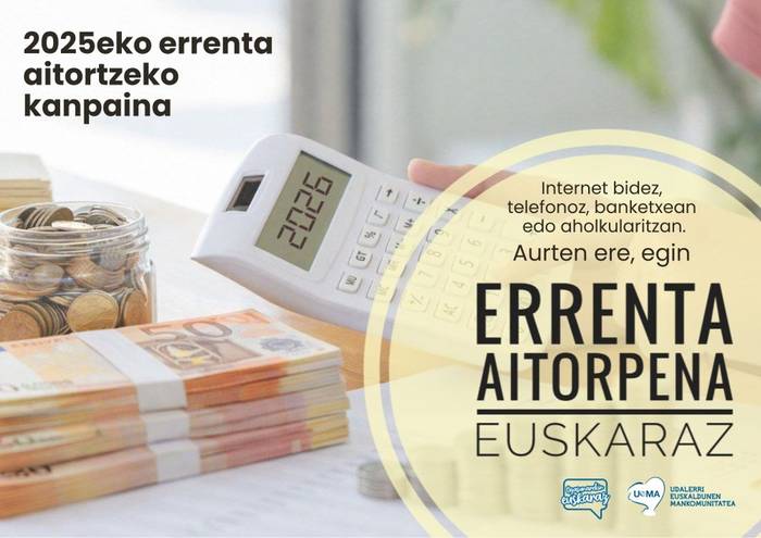 Errenta aitorpena euskaraz egitera animatu dituzte herritarrak