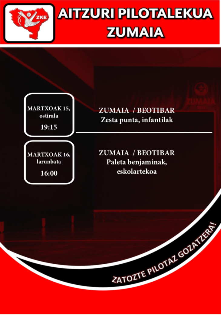 Aste honetako pilota partidak