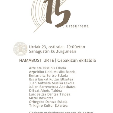 Kulturaz kooperatibaren 15. urteurrena: ospakizun ekitaldia