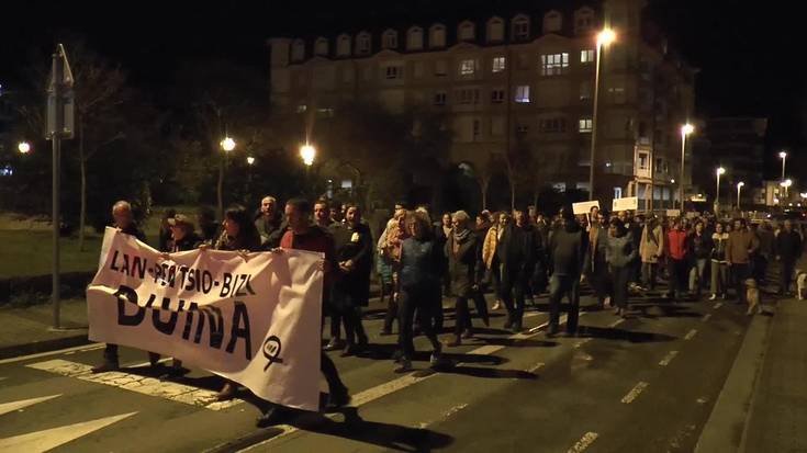 Mila herritar baino gehiago bildu da arratsaldeko   manifestazioan